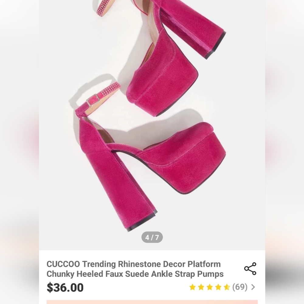 Hot pink shein heels